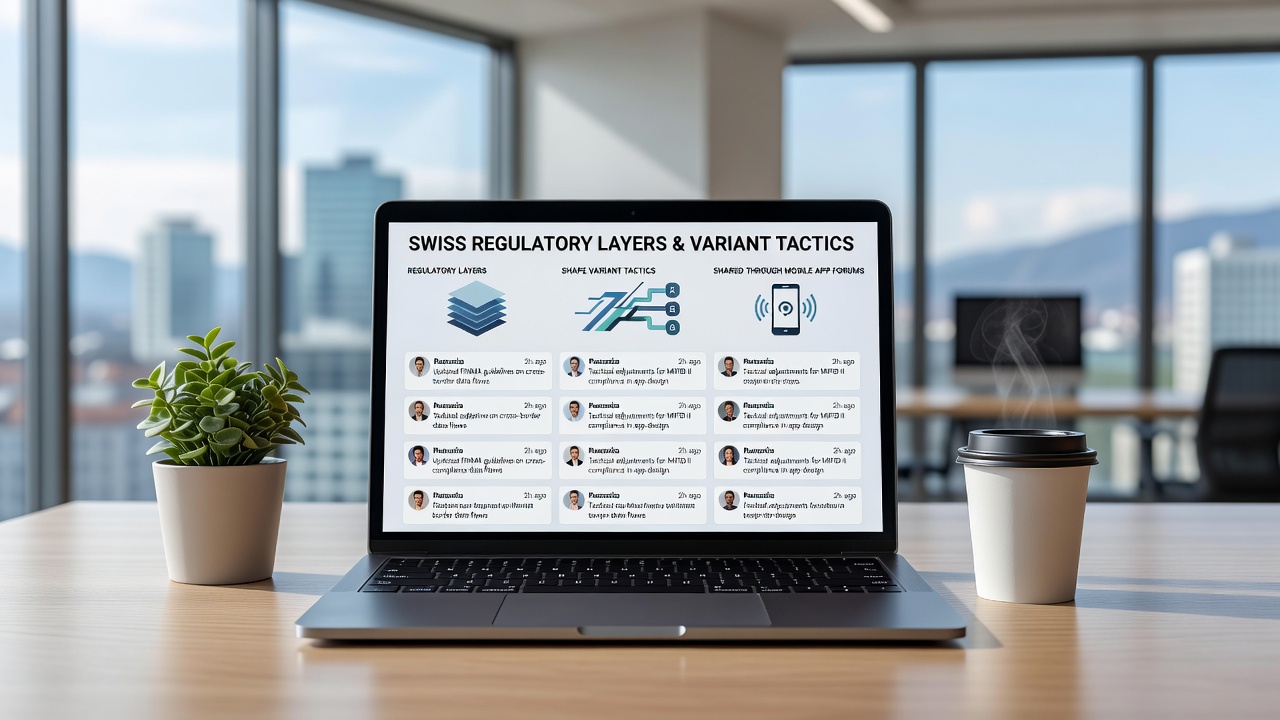 Mobile app forum screenshot illustrating shared poker tactic discussions under Swiss regulations